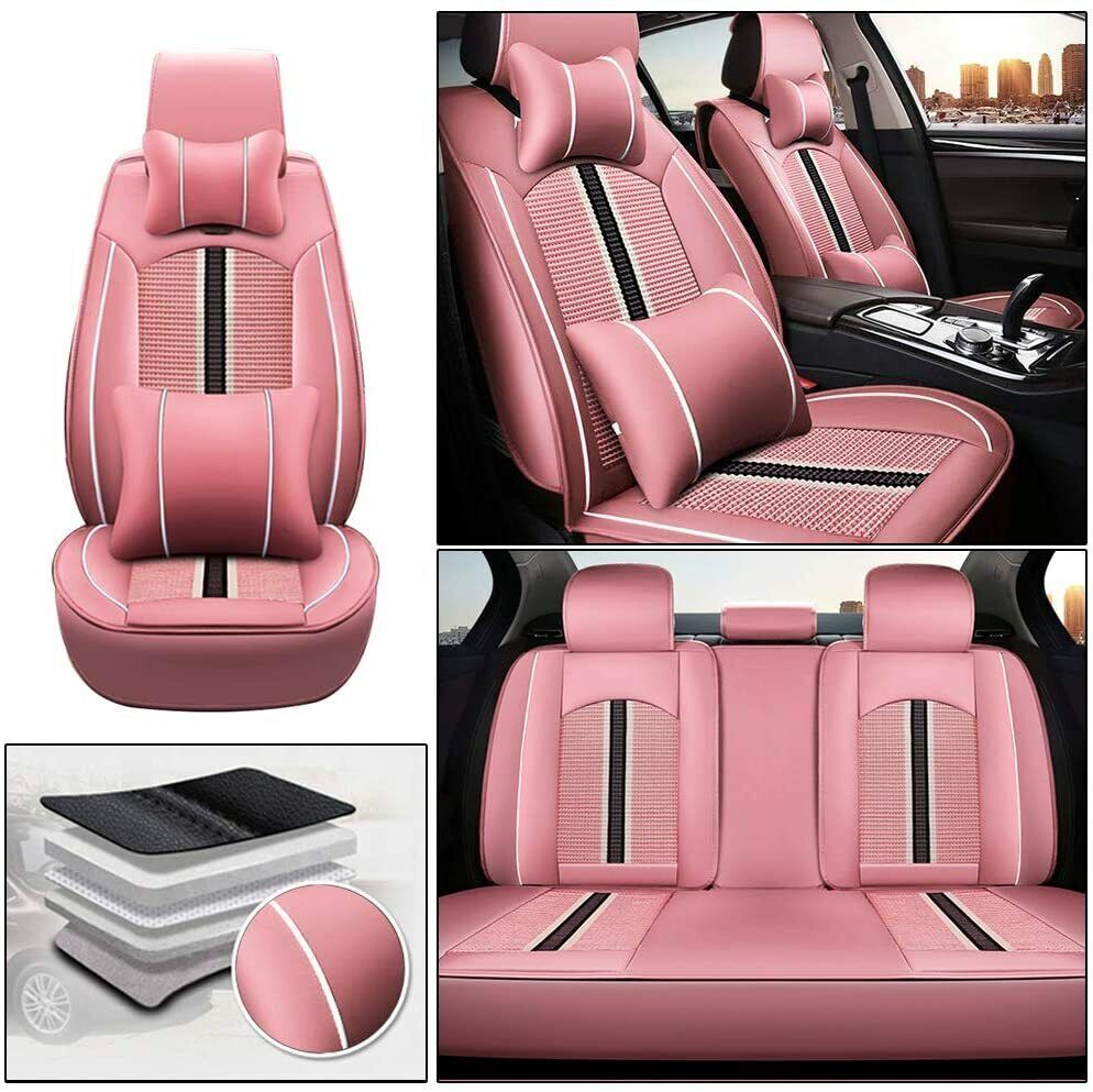 Car Seat Covers 5Seats Full Set for KIA Forte Koup 20102016 PU Leather Pink eBay