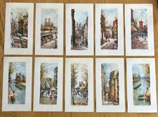 Vintage 10 Lucien Delarue Paris Lithograph Prints 11x6 Unframed 541 - 550 **READ