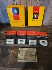 Vintage Kodak, Ilford  Ferrania Film Lot   Expired 35mm/Sheet Film  Boxes