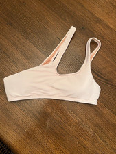 J. Crew swim, one-shoulder 2-strap top, size S, light pink