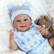 18 Inch Reborn Baby Doll Realistic Baby Doll Newborn Baby Doll Silicone Body