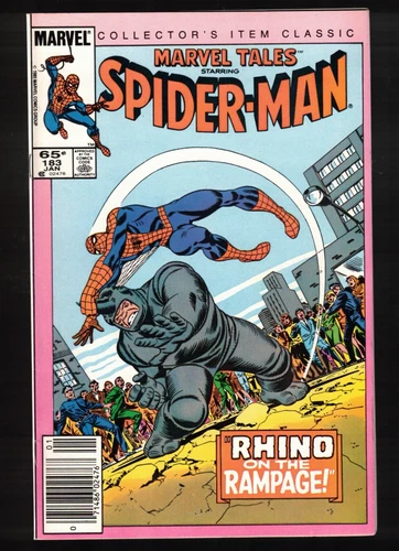 Marvel Tales 183  (rep Amazing Spider-Man #43) vs The Rhino!  1986 VF-