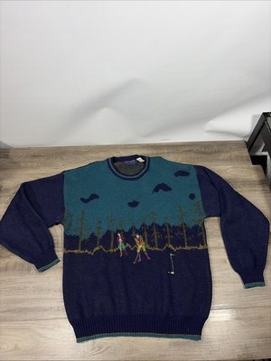 Vintage Buckingham Golf Sweater XL Knit Long Sleeve Pullover Wool Blend