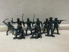 MARX 1950’s Lot of 9 Blue Cavalry 54mm Figures From Fort Apache Plays
