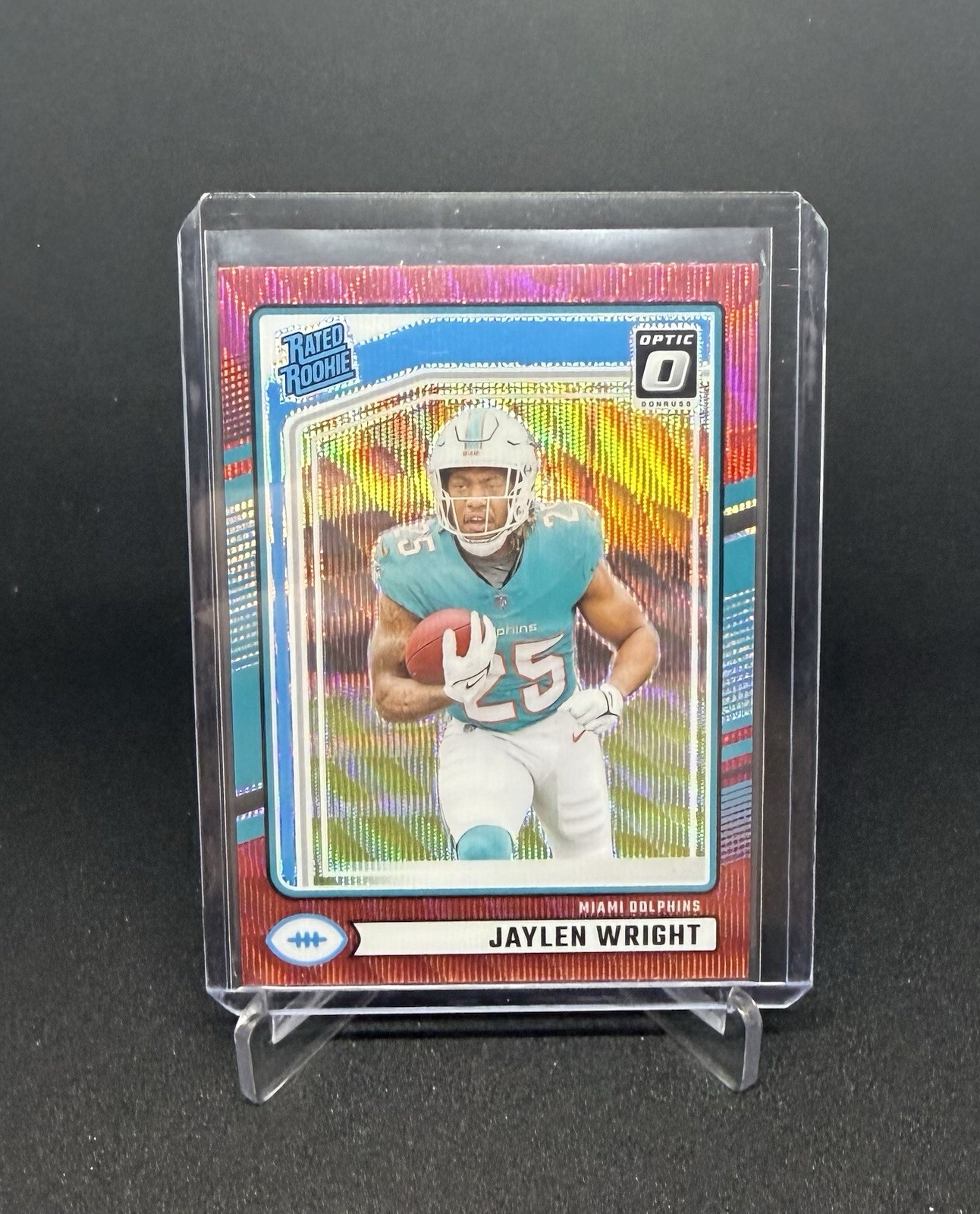 2024 Panini Donruss - Jaylen Wright #344 Optic Preview Red Wave Prizm (RC)