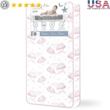 Twilight Crib Mattress Innerspring Waterproof Hypoallergenic Firm Support 5in US