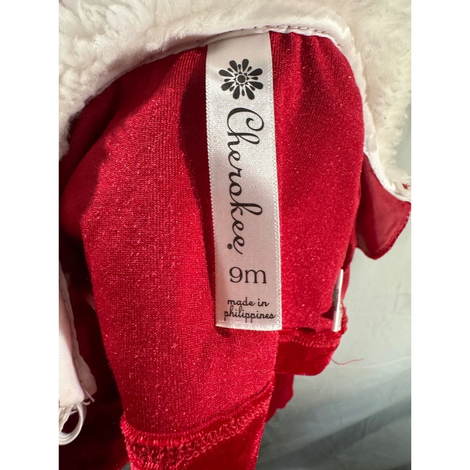Vestido Cherokee 9M Roseta Rojo con Bolero Encogimiento de Encogimiento de Encogimiento Infantil Niño Fiesta Navidad Foto 4 de 4