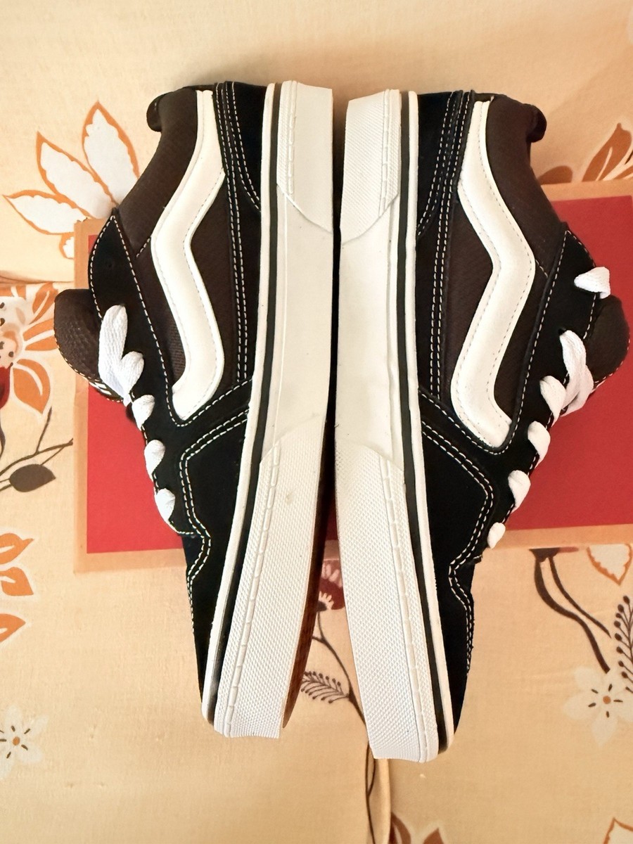 Vans Caldrone Shoes Mens Black Suede White Trim Lace Up Skate Sneakers Sz 12 Vans Caldrone Sneaker - Men main image 3