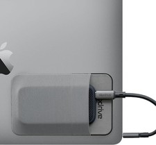 Portable Hard Drive Sleeve Adhesive Pocket Pouch Gray