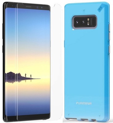 PureGear Sky Blue Slim Shell Hülle + Tech21 Displayschutz Für Galaxy Note 8