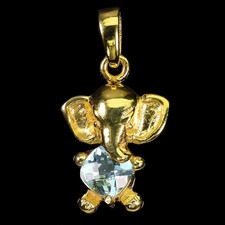 925 Sterling Silver Pendant Cushion Sky Blue Topaz 6mm Natural Gemstone Jewelry