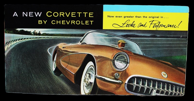 1956 CHEVROLET CORVETTE  AUTOMOBILE CAR ADVERTISING SALES BROCHURE VINTAGE