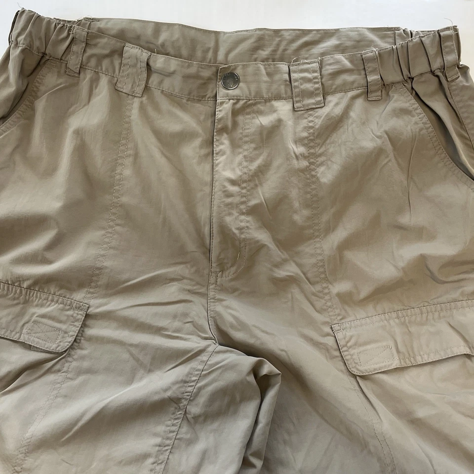 Blanco Sierra Beige Nylon Senderismo Convertible Pantalones/Pantalones Talla 34 Foto 3 de 4