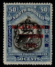 NORTH BORNEO GV SG275c, 50c steel-blue, LH MINT. Cat &pound;40. PERF 14&frac12;-15