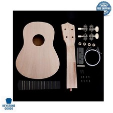 DIY 21 Inch Ukulele Kit with Tools - Customizable Soprano Hawaii Guitar for B...