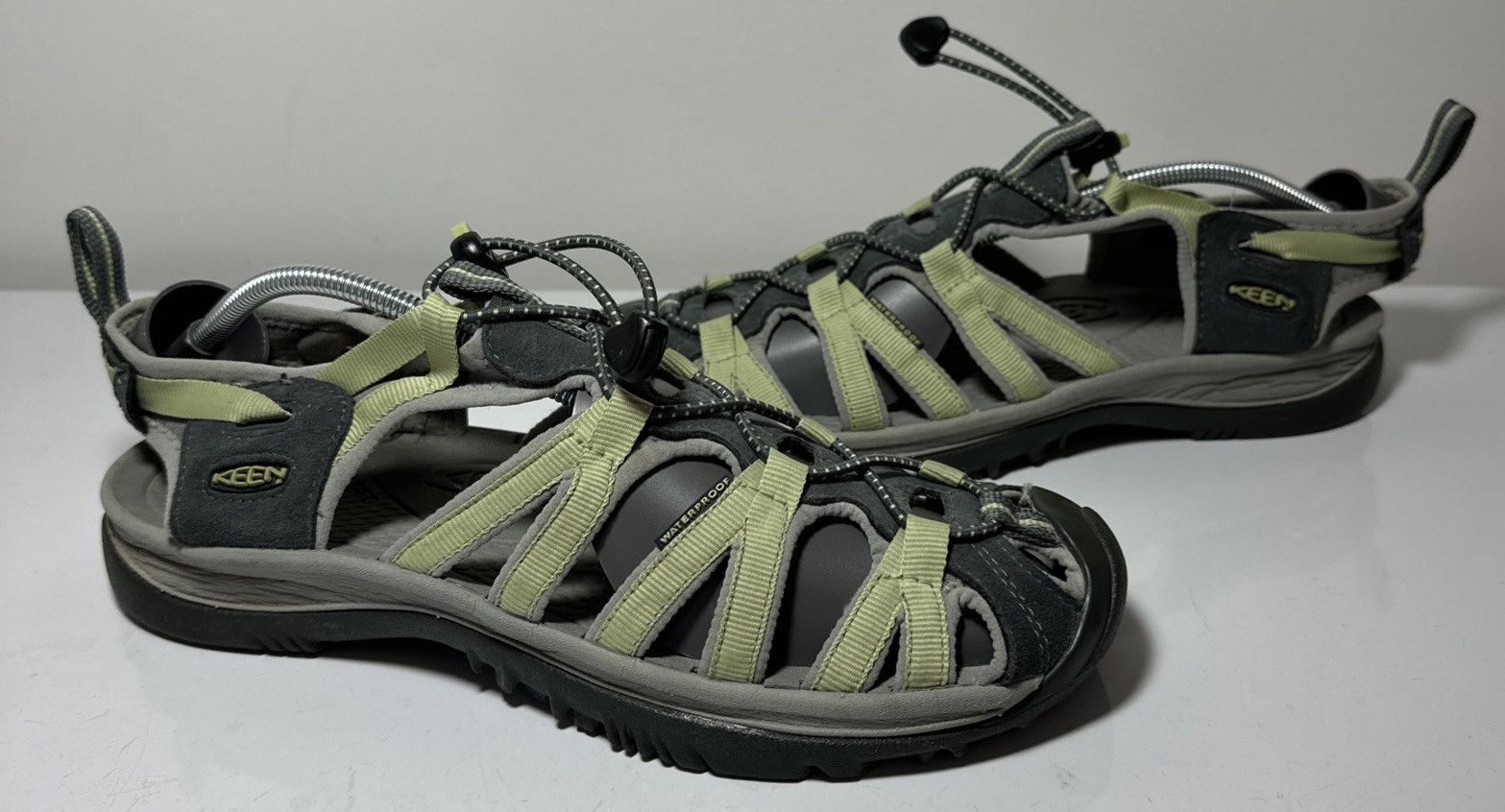 Sandali comodi KEEN donna Whisper impermeabili outdoor escursionismo trail verdi taglia 10