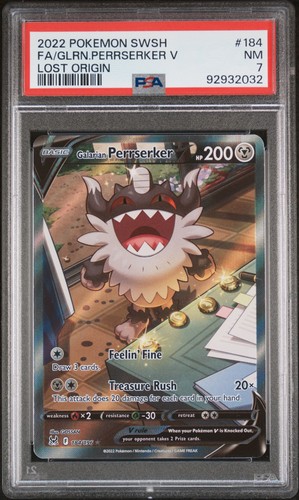Galarian Perrserker V graded PSA 7 for sale on eBay