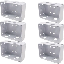 6PCS 2.5 Inch Blind Brackets Low Profile Box Mounting Bracket for Window Blinds