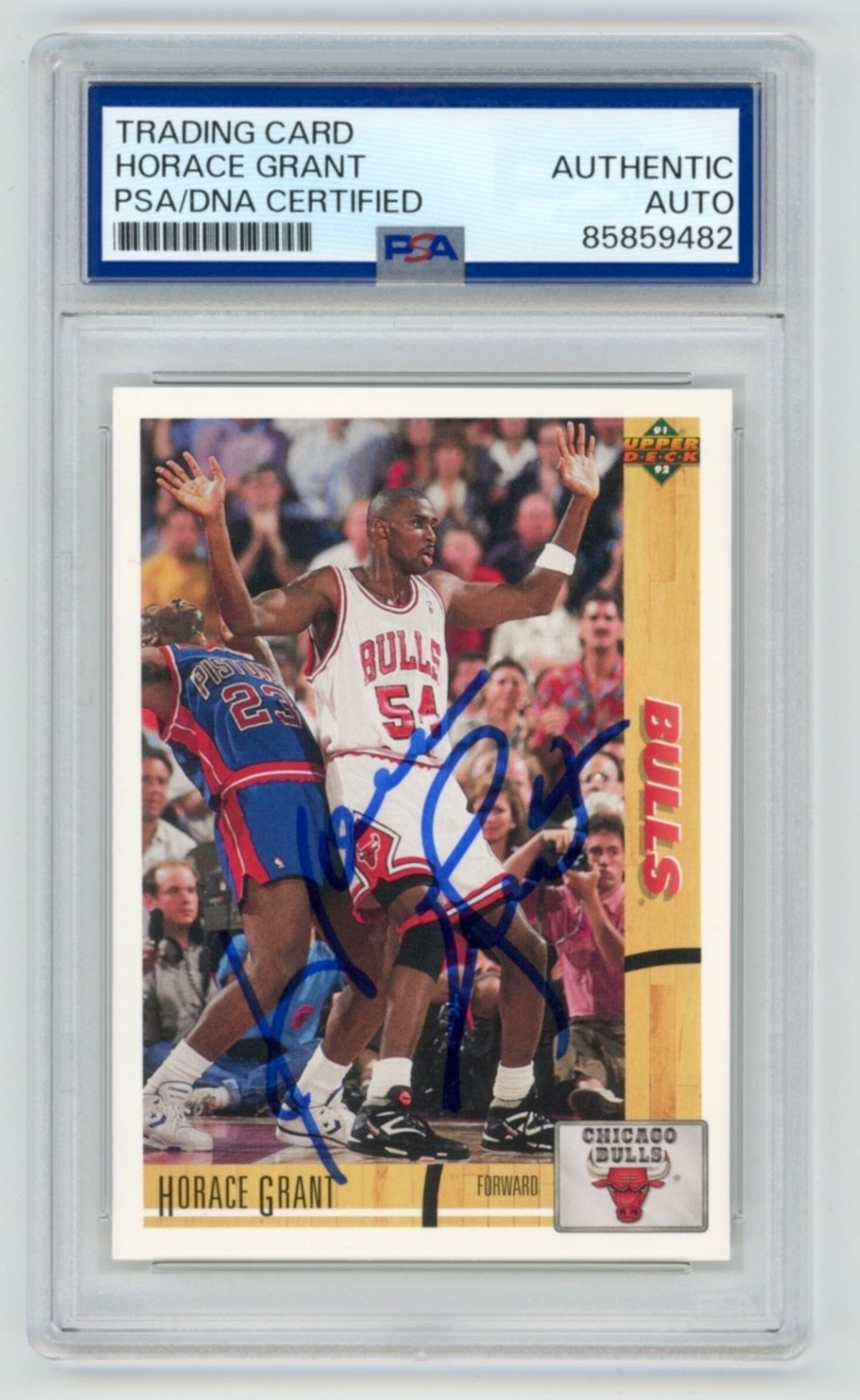 HORACE GRANT Chicago Bulls Signed 1991 Upper Deck Basketball Card #181 PSA Auto