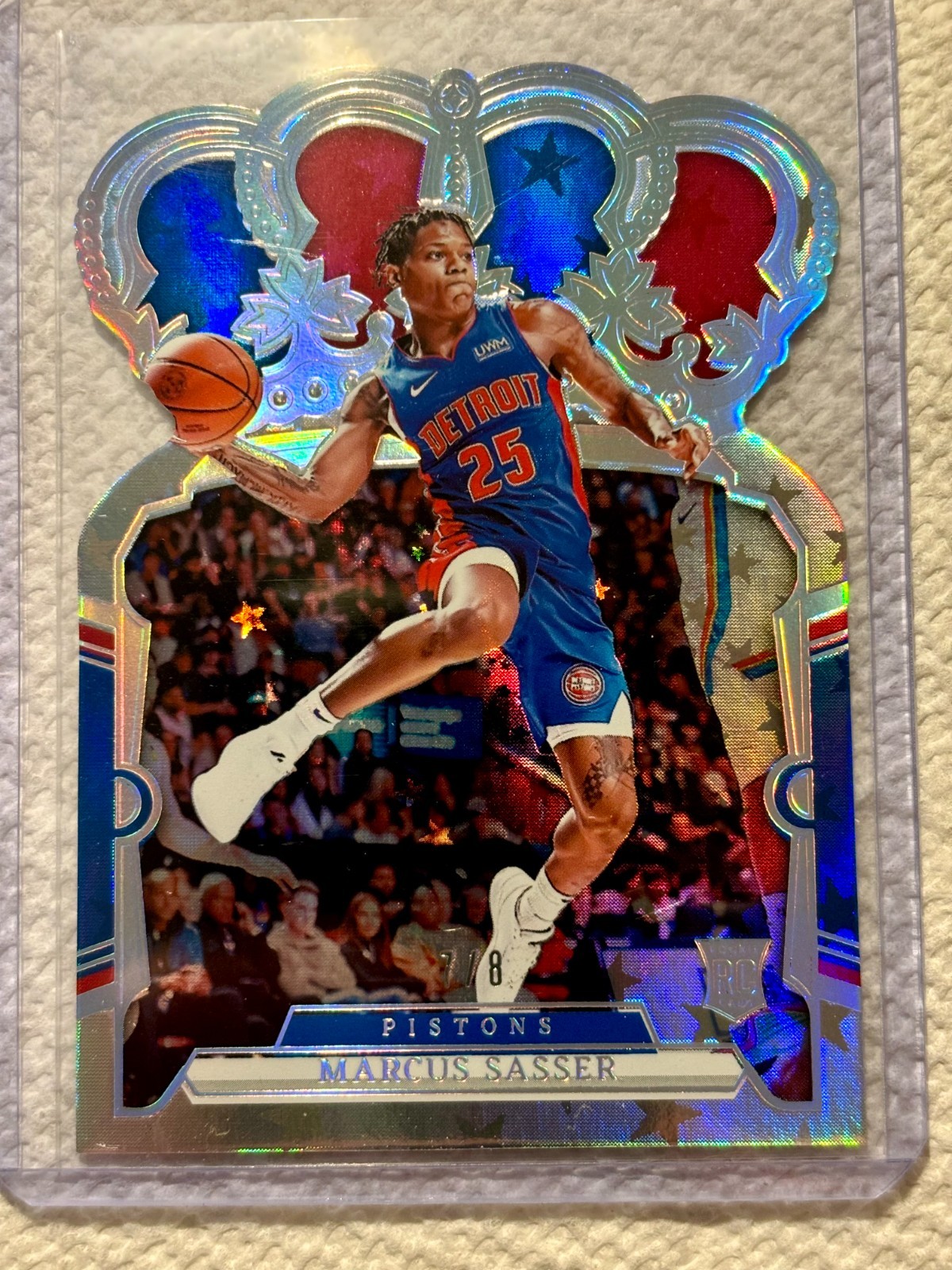 2023-24 Panini Crown Royale Lucky Envelopes 7/8 Marcus Sasser #37 Rookie RC