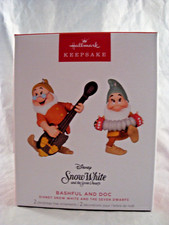 2024 Hallmark Snow White Bashful And Doc 2 Ornaments New