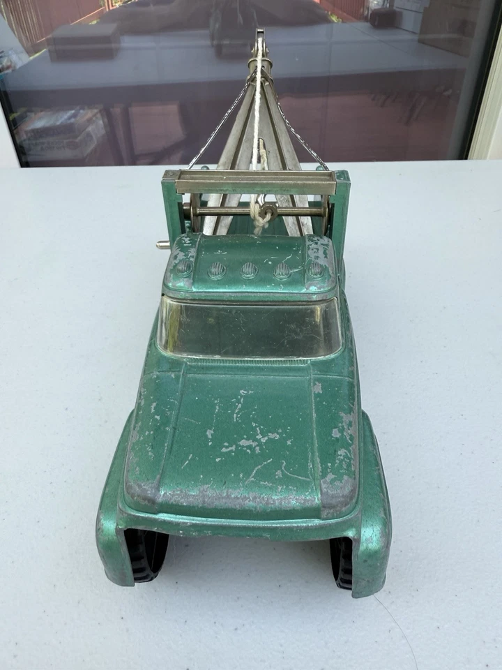 Grúa de colección Hubley verde grúa de metal fundido a presión #800 Foto 4 de 4