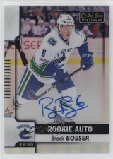 2017-18 O-Pee-Chee Platinum Rookie Autos Rainbow Brock Boeser #R-BB Auto f0l
