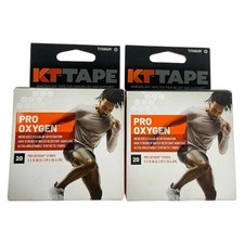 Lot of 2- KT TAPE Pro Oxygen Strips 2 x 10 inches, 20 Each Box-40 Total