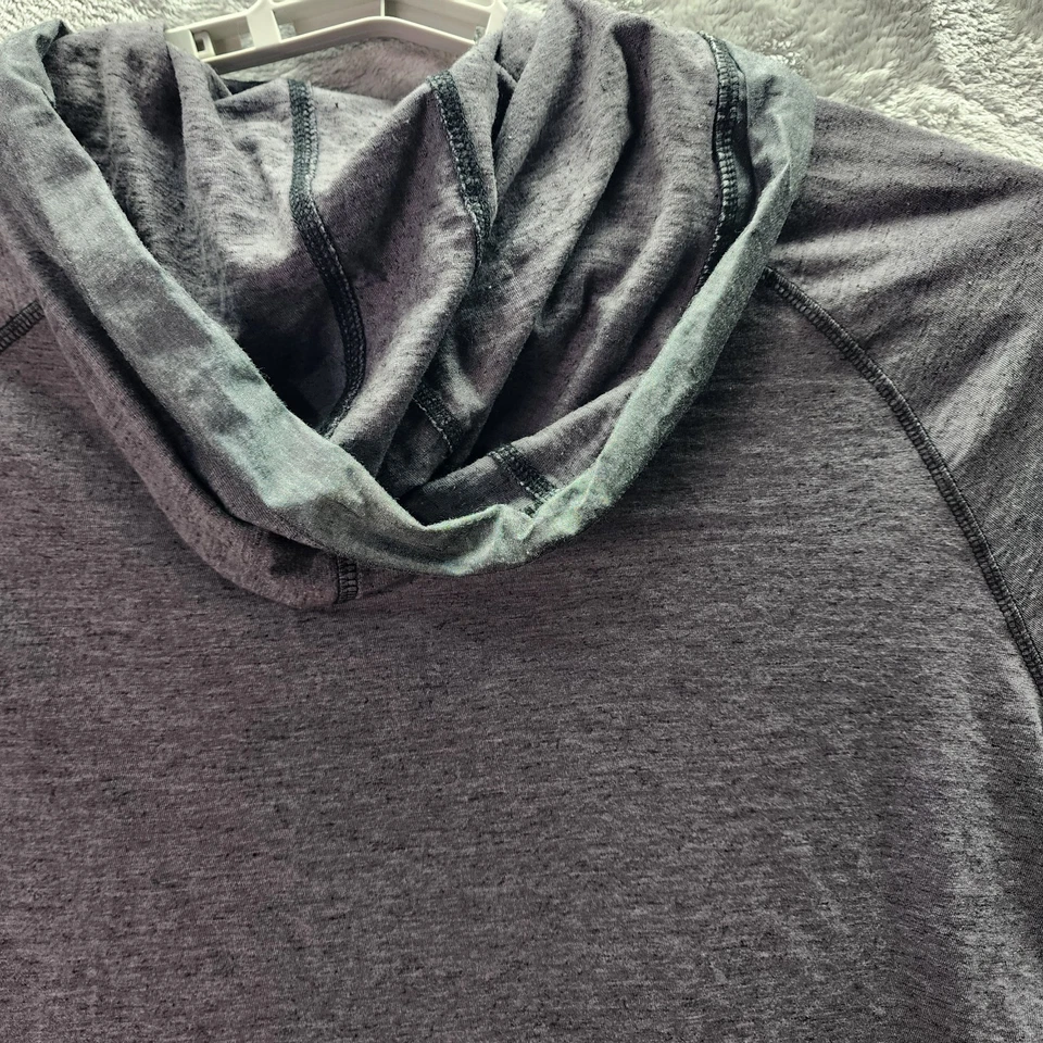 Paper Denim & Cloth Hooded Henley T-Shirt Gray Graphic Short Sleeve Men’s XL - Image 4 of 4