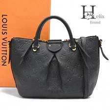 Louis Vuitton MM Monogram Empreinte Mazarine Tote 2WAY Shoulder Bag Noir M50643