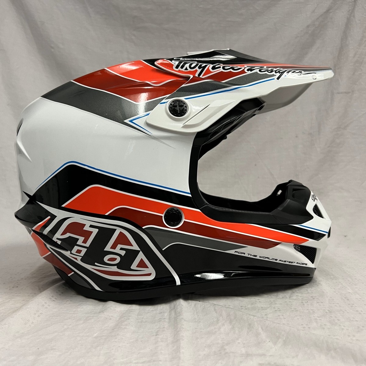 Troy Lee Designs SE4 Polyacrylite MX Helmet Block Charcoal Red