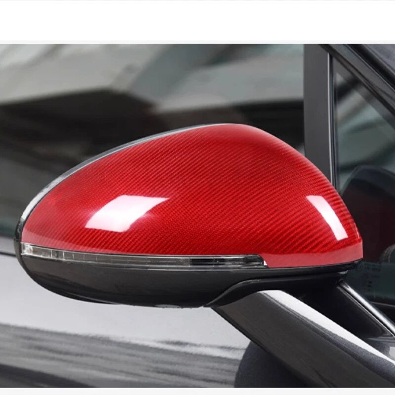 Tapa de fibra de carbono para espejo retrovisor lateral para Porsche Macan/Cayenne/718 Foto 3 de 4