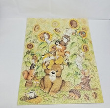 Springbok 500 Pc Jigsaw Puzzle Sunflower Harvest Complete Animals Flowers