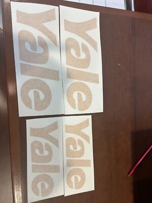 AFTERMARKET Yale Forklift Decal - Yale Yellow Vinyl Yale Decal (Set of 4)