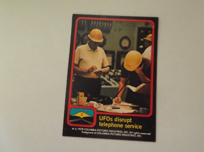 Enge Begegnungen der dritten Art ''UFOs DISRUPT PHONE'' #3 Trading Card 1978