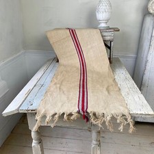 Country cottage Farmhouse Christmas Organic table runner hand woven European he