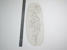 vtg 1960s 1970s Tattoo Flash acetate stencil Snake Wraps Sword signed v2 KN3/4