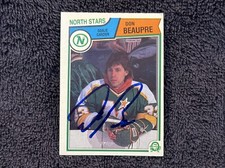 RARE Don Beaupre 1983-84 O-Pee-Chee #166 AUTOGRAPHED Card, Minnesota North Stars