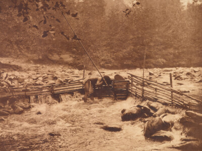 Hupa Trout-Trap 1923 by Edward S Curtis Western Giclee Art Print Ships Free