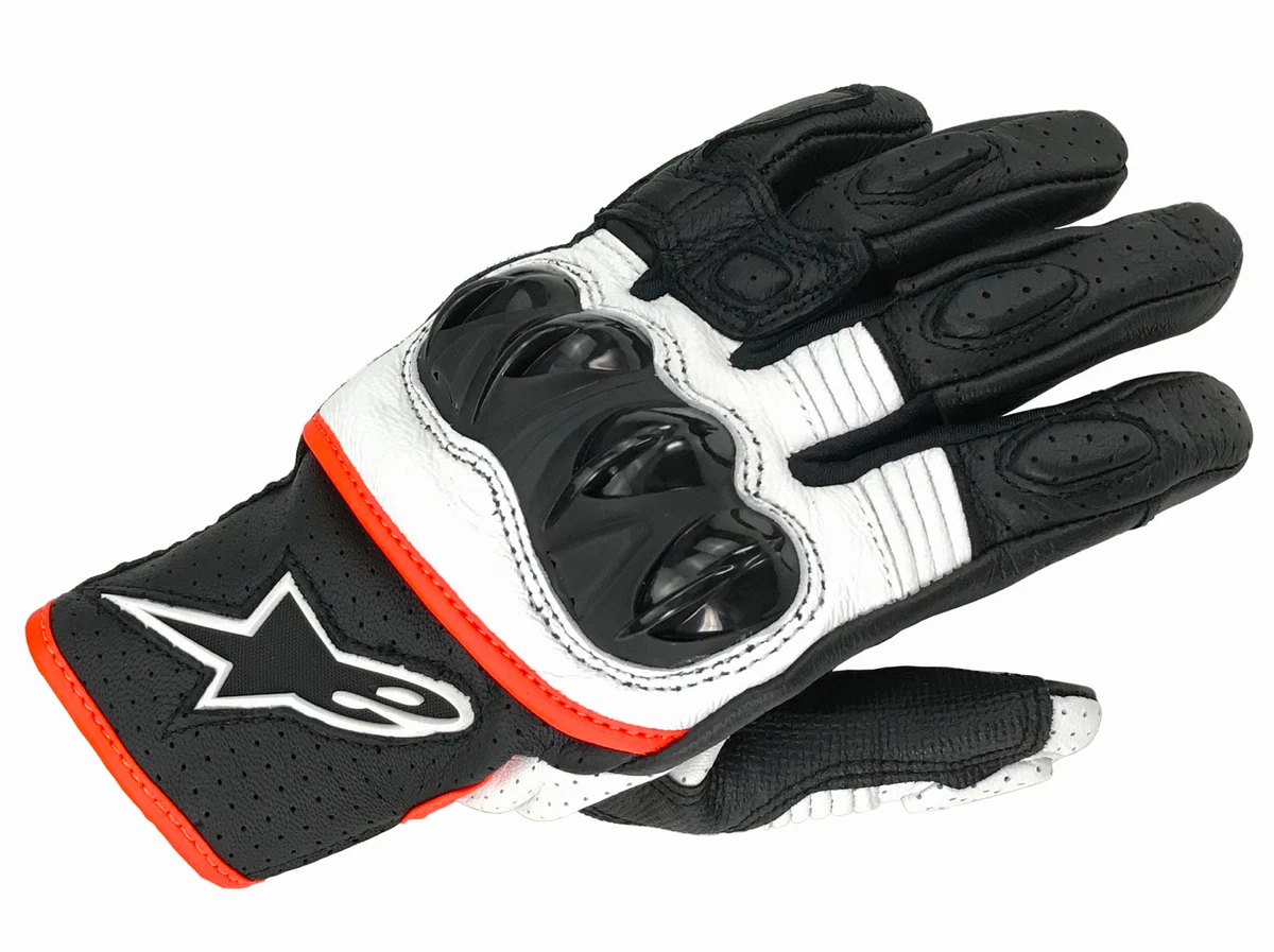 Alpinestars Celer V2 Mens Leather Motorcycle Gloves Black/White