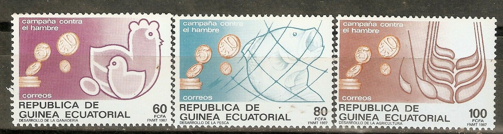 1987 Equatorial Guinea Edifil 89/91 **