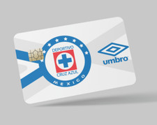 CLUB CRUZ AZUL , FUTBOL , 2 pc credit card skin  DEBIT CARD,TROLLEY  GYM
