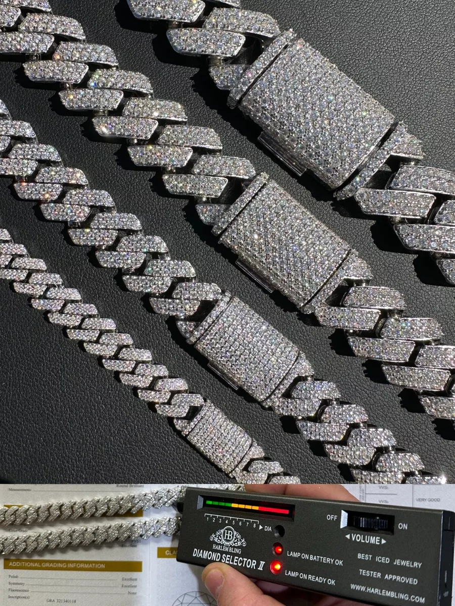 Handmade 925 Silver Miami Cuban Link Chains