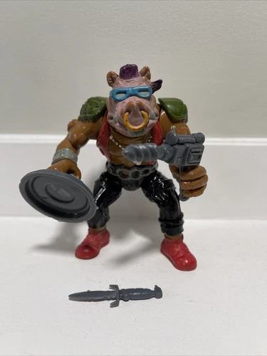 Bebop HARD HEAD 100% Complete Teenage Mutant Ninja Turtles Playmates 1988 Figure