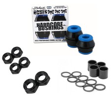 Bones Skateboard Black Soft Bushings with Axle, Kingpin Nuts and Speed Kit