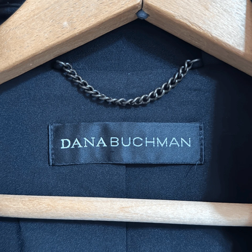 Chaqueta Blazer Dana Buchman Negra Un Botón Para Mujer EE. UU. 8 Foto 2 de 4