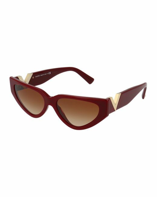 Valentino Red Cat Eye Sunglasses – Made in Italy Acetate Frame