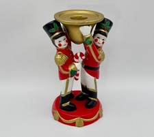 Partylite Christmas Holiday Soldiers Candle Holder 6.25" ADORABLE Boy Soldiers