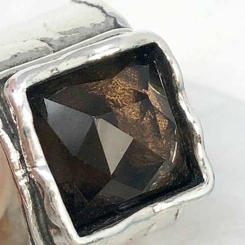 Silpada Rauchquarz gehämmert breites Band Größe 9 Sterlingsilber Ring R1453 NEUWERTIG - Bild 10 von 11