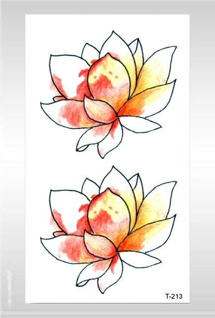 lotus flower temporary tattoo transfer tattoos for adults | eBay